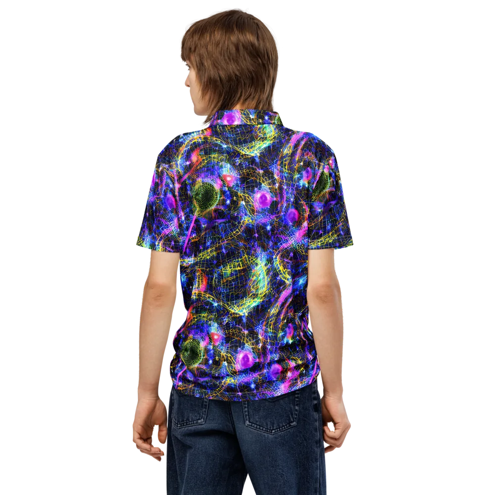 Prismatic Wilds on Men's Slim Fit Polo Shirt — Back