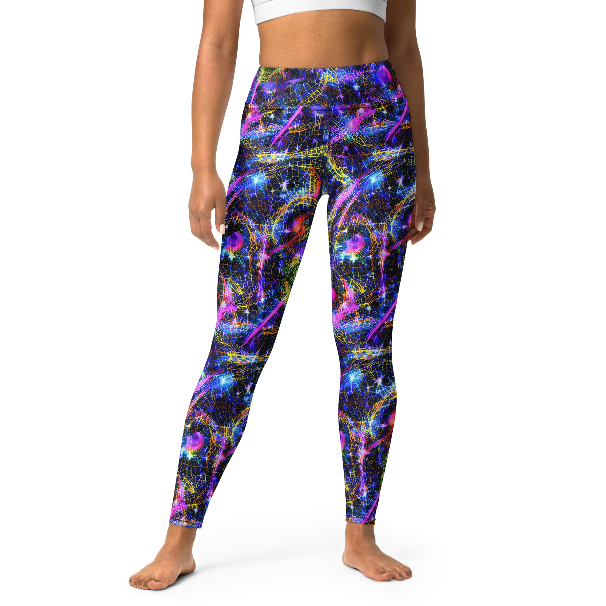 Prismatic Wilds on Yoga Leggings — Front