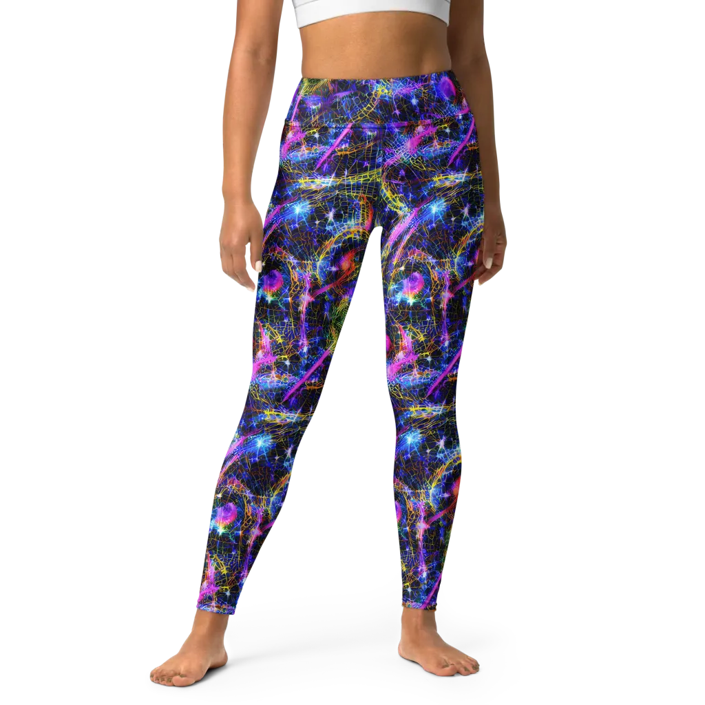 Prismatic Wilds on Yoga Leggings — Front
