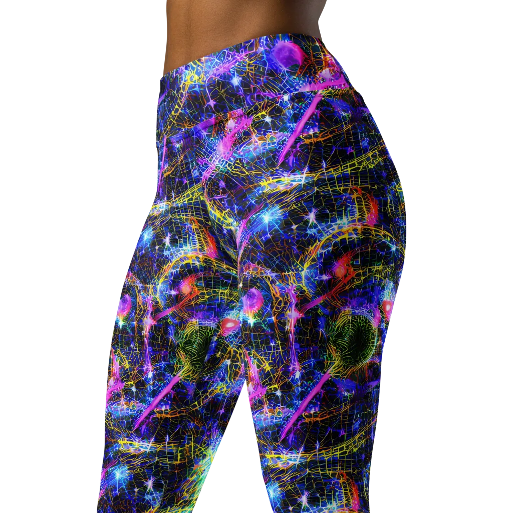 Prismatic Wilds on Yoga Leggings — Left Front