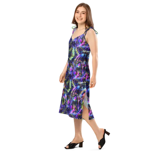 Prismatic Wilds on a Slip Dress
