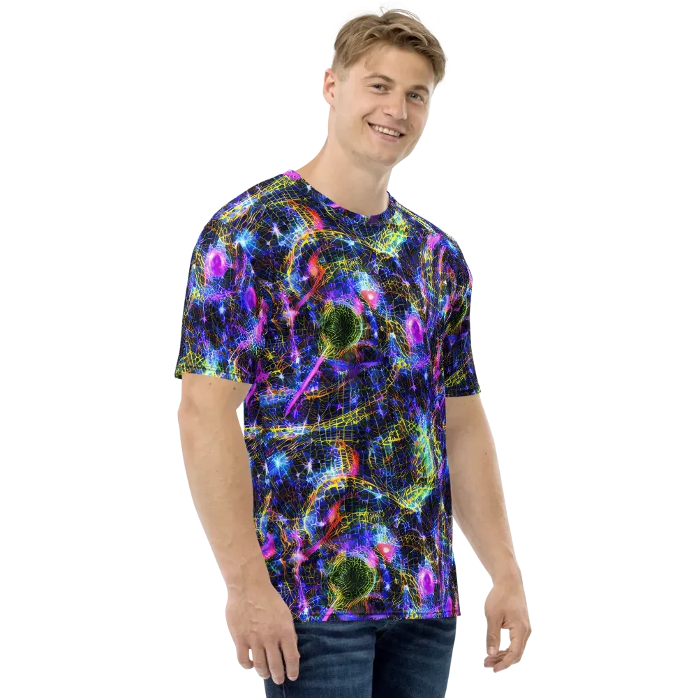 Prismatic Wilds on Men's Crew Neck T-Shirt — Right