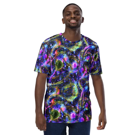 Prismatic Wilds on a Men's Crew Neck T-Shirt