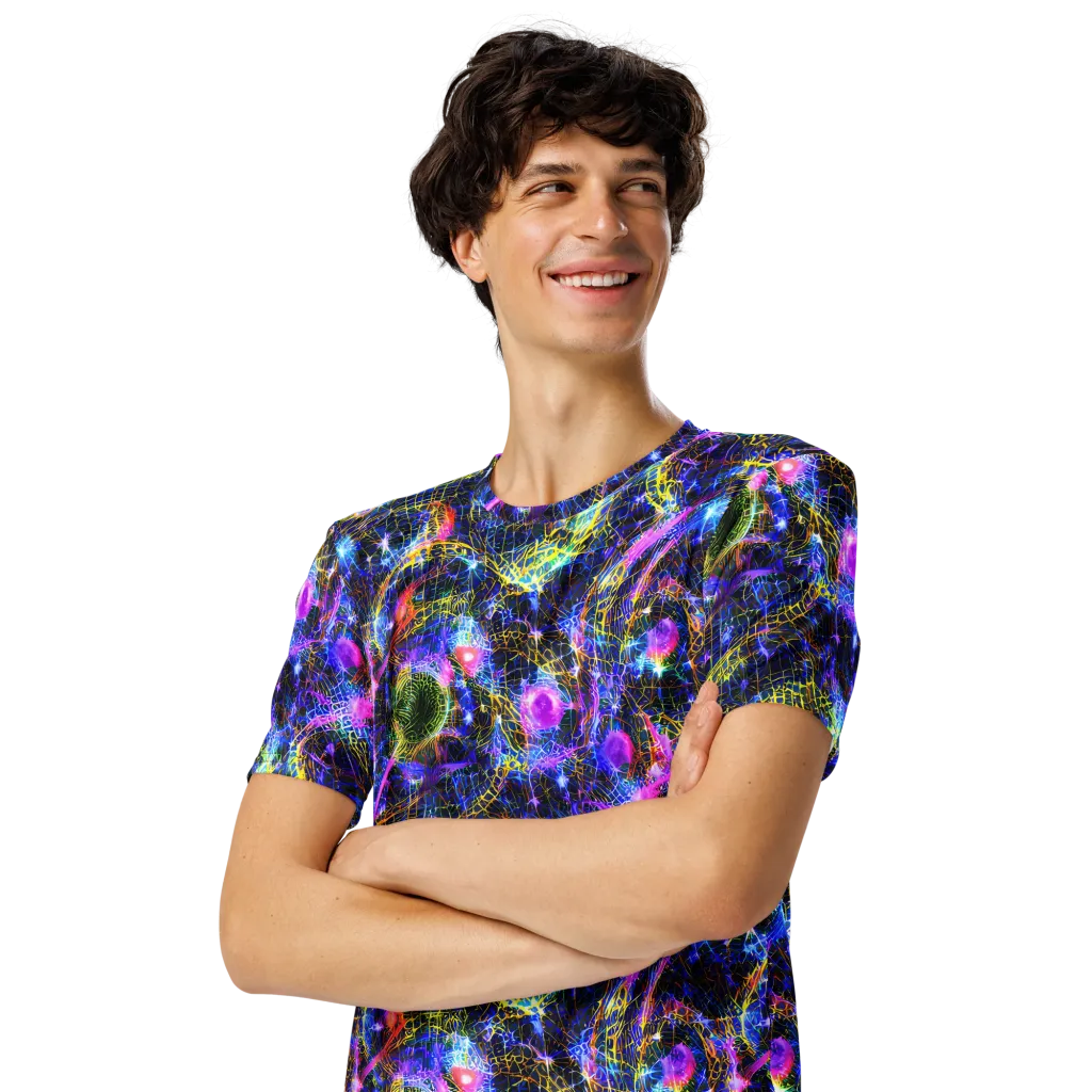 Prismatic Wilds on Men's Crew Neck T-Shirt — Left Front