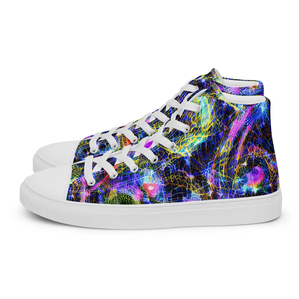 Prismatic Wilds on Men's High Top Canvas Shoes — Left