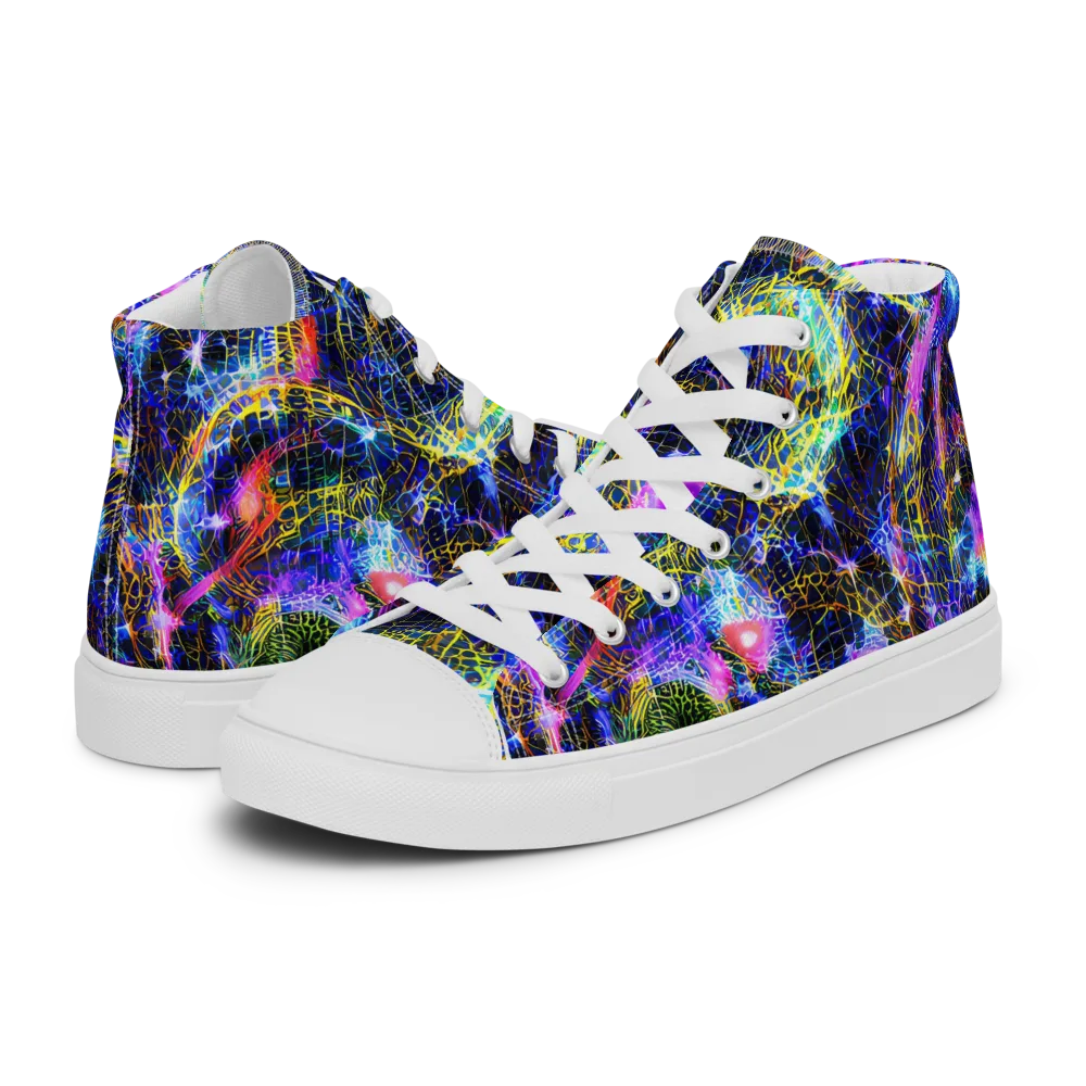 Prismatic Wilds on Men's High Top Canvas Shoes — Left
