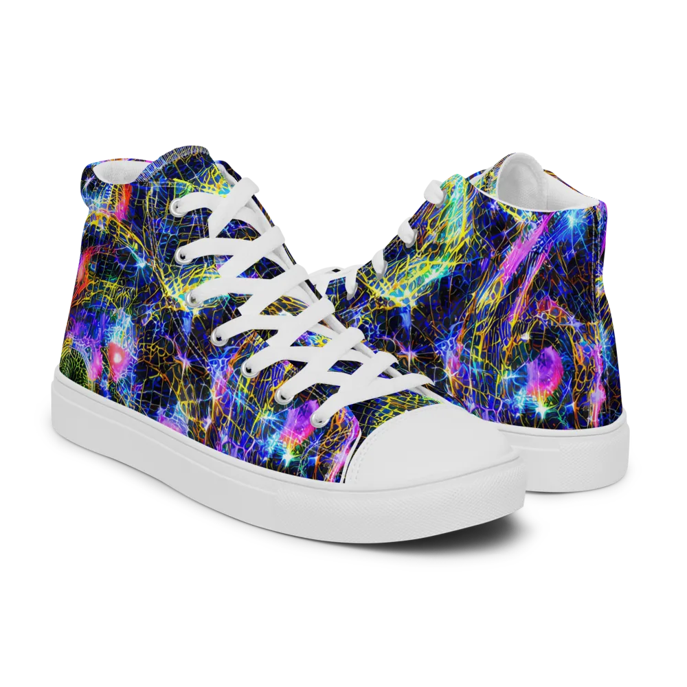 Prismatic Wilds on Men's High Top Canvas Shoes — Right