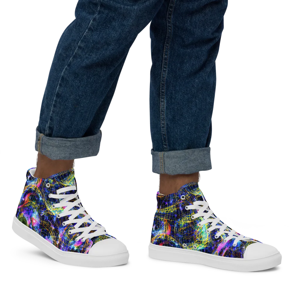 Prismatic Wilds on Men's High Top Canvas Shoes — Right
