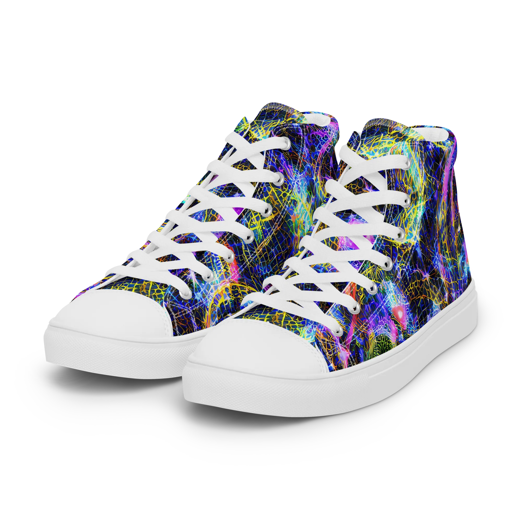 Prismatic Wilds on Women's High Top Canvas Shoes — Left Front