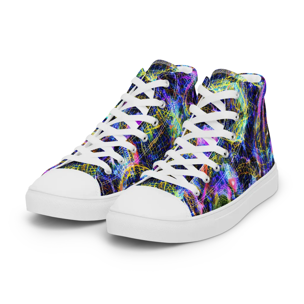 Prismatic Wilds on Women's High Top Canvas Shoes — Left Front