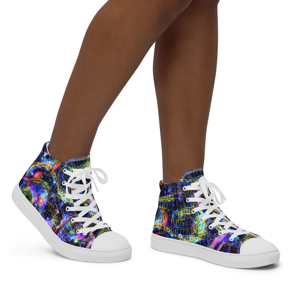 Prismatic Wilds on Women's High Top Canvas Shoes — Right