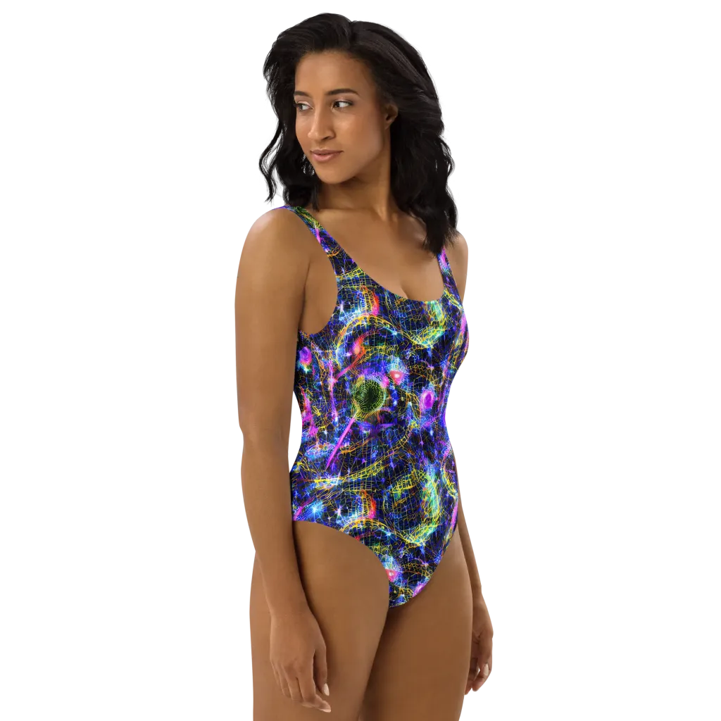 Prismatic Wilds on One-Piece Swimsuit — Right