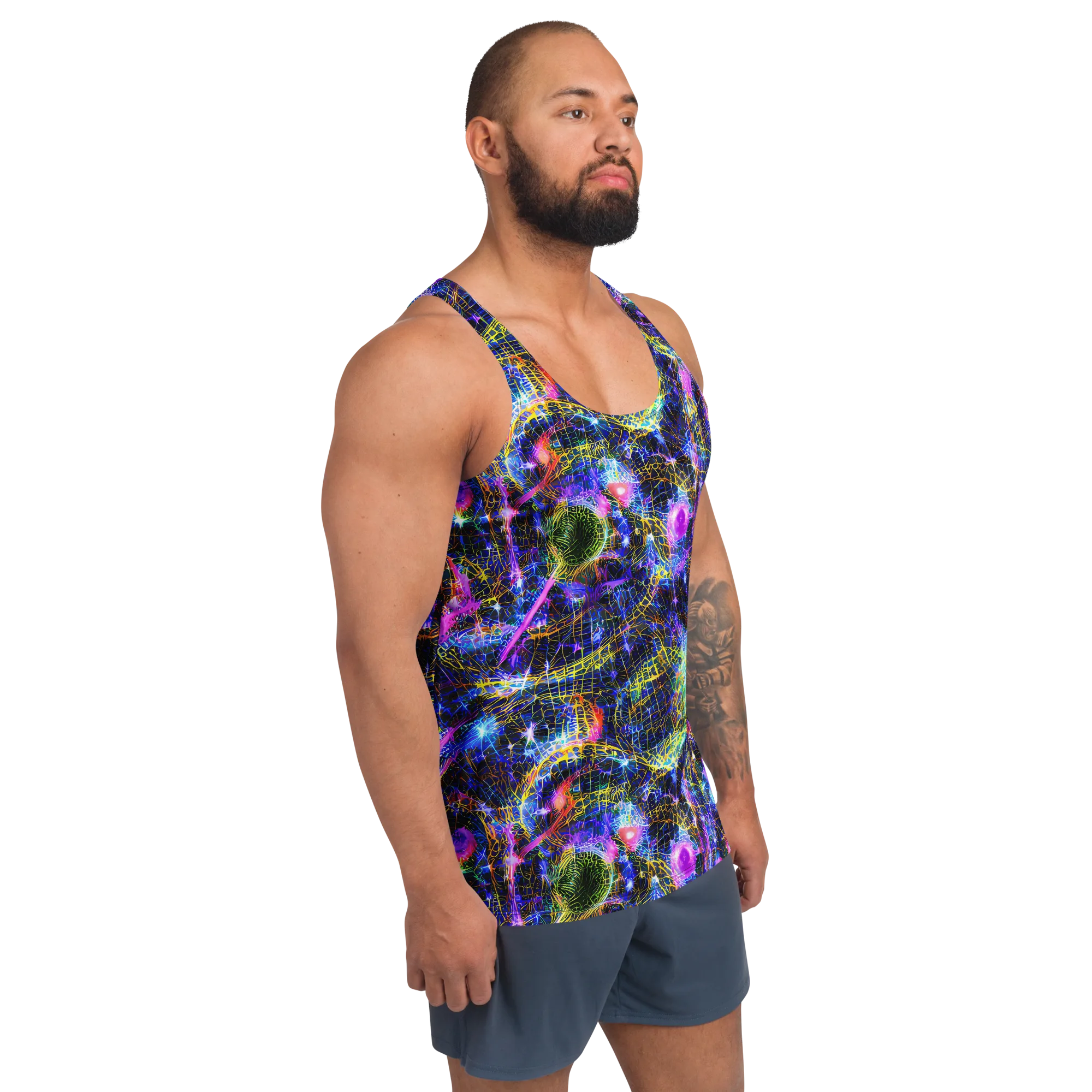 Prismatic Wilds on Men's Tank Top — Right Front