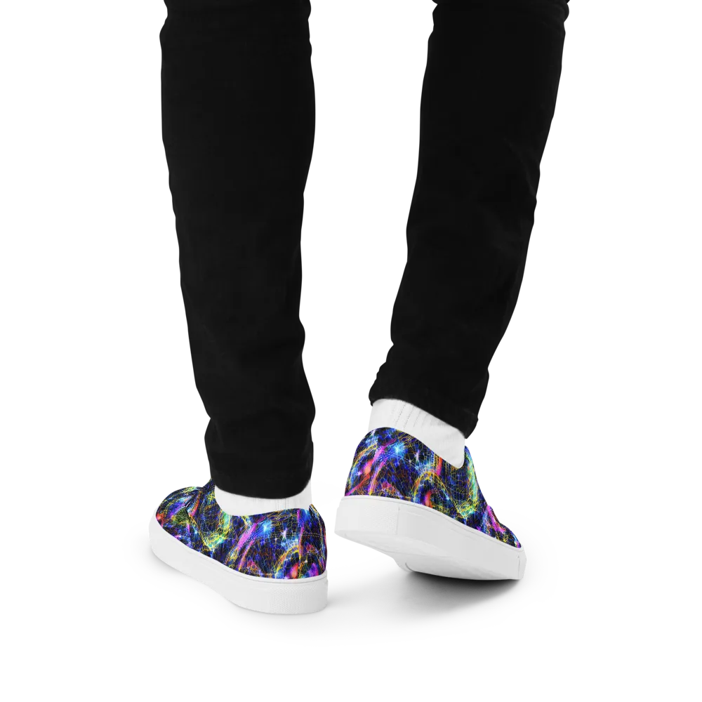 Prismatic Wilds on Men's Lace-Up Canvas Shoes — Back