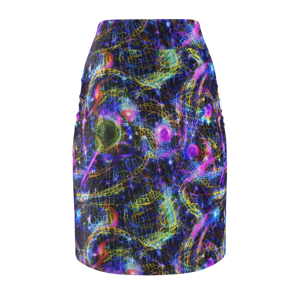 Prismatic Wilds on Pencil Skirt — Back
