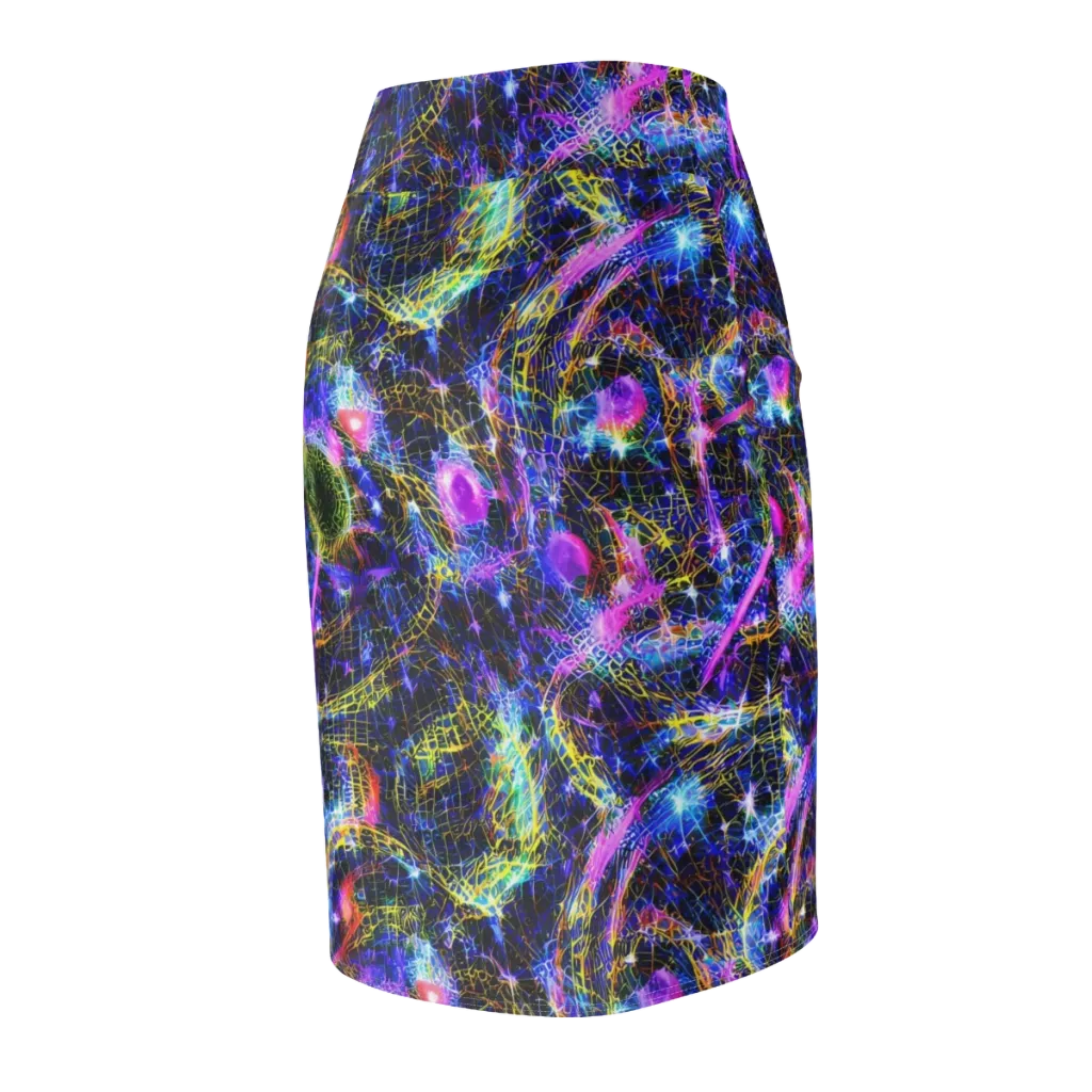 Prismatic Wilds on Pencil Skirt — Back Side