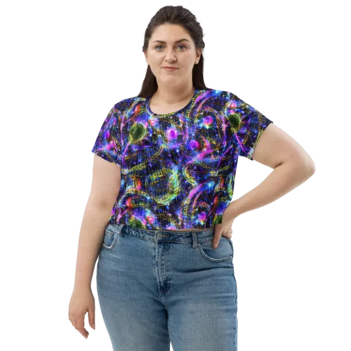 Prismatic Wilds on a Crop Tee