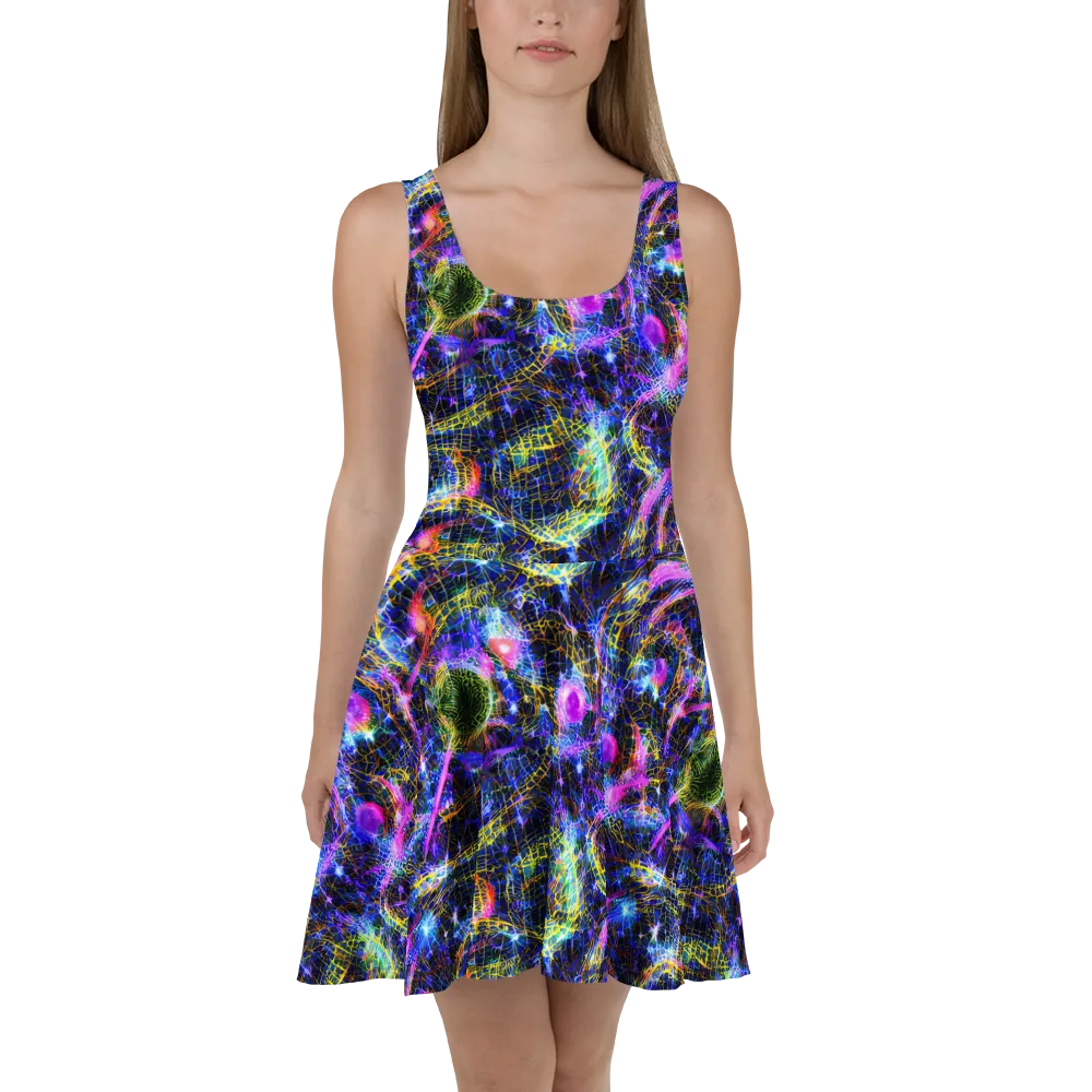 Prismatic Wilds on Skater Dress — Front