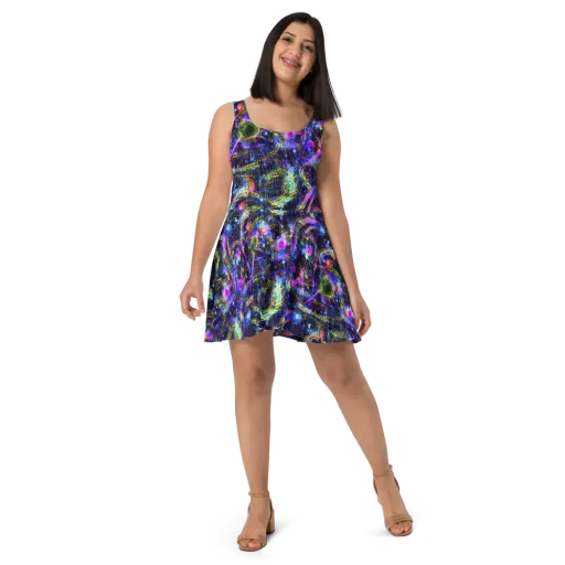 Prismatic Wilds on a Skater Dress