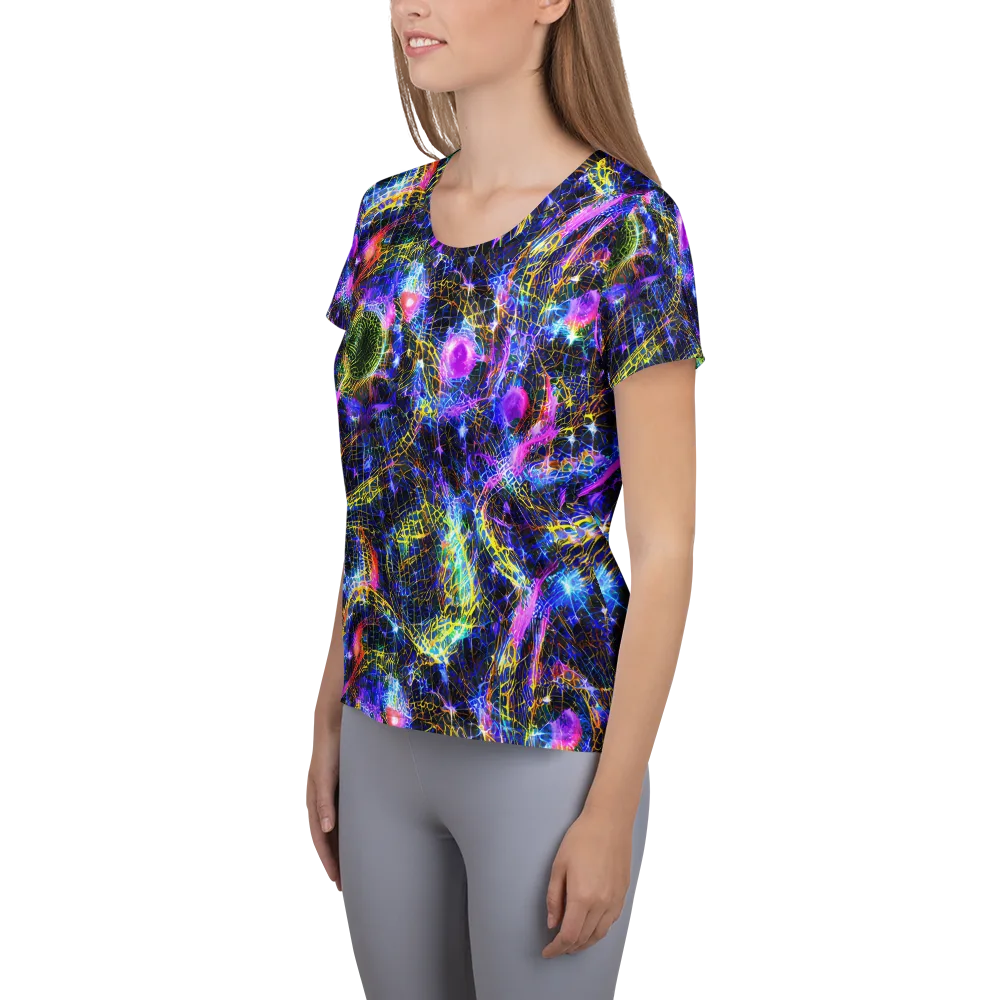 Prismatic Wilds on Women's Athletic T-Shirt — Left