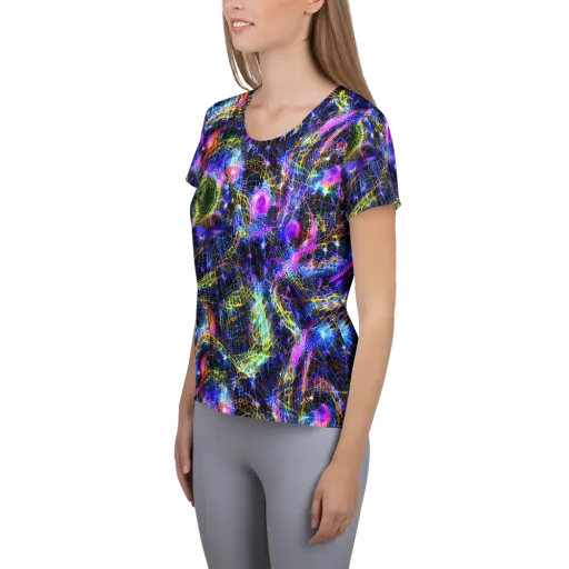 Prismatic Wilds on a Women's Athletic T-Shirt