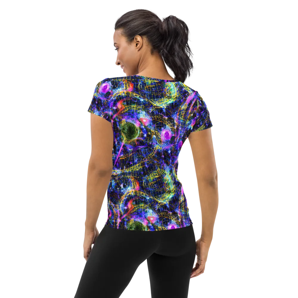 Prismatic Wilds on Women's Athletic T-Shirt — Back