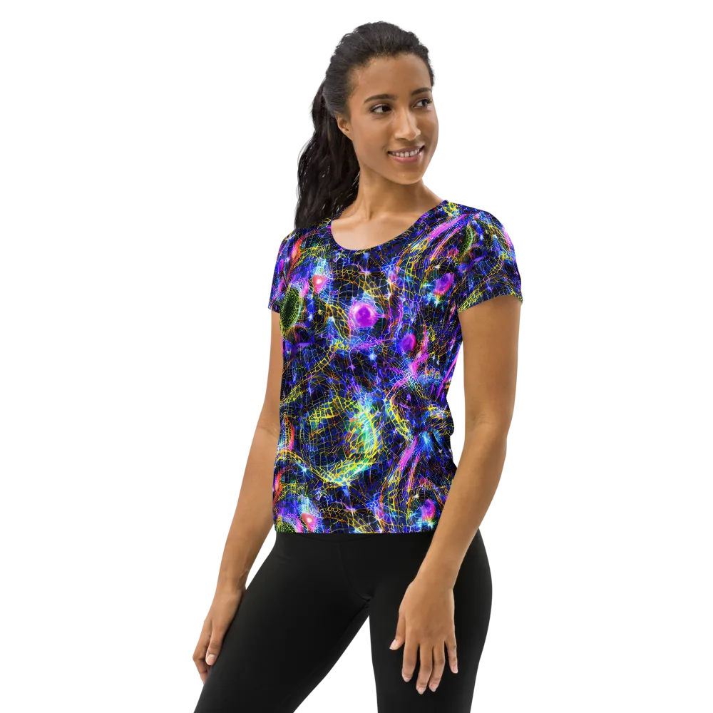 Prismatic Wilds on Women's Athletic T-Shirt — Left