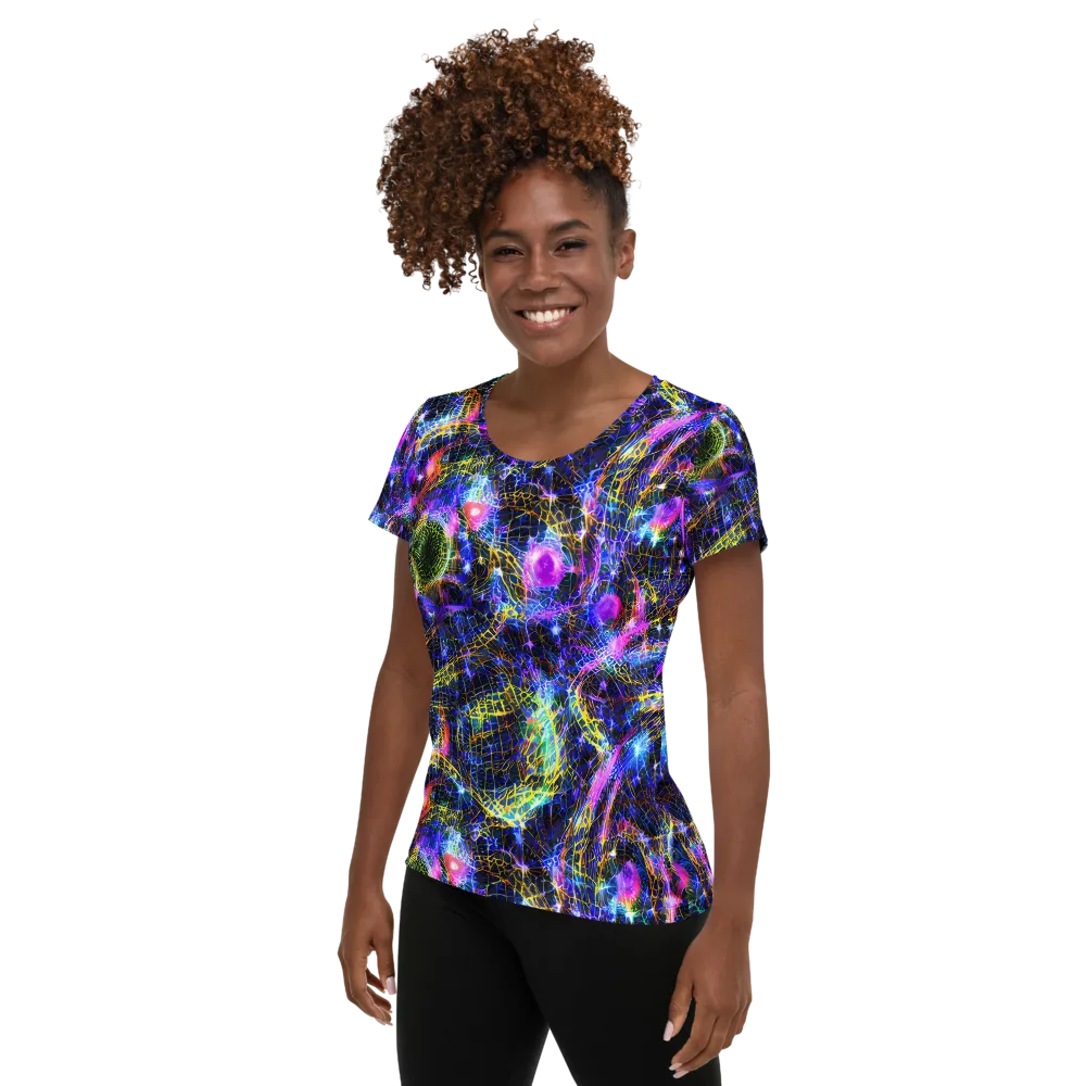 Prismatic Wilds on Women's Athletic T-Shirt — Left