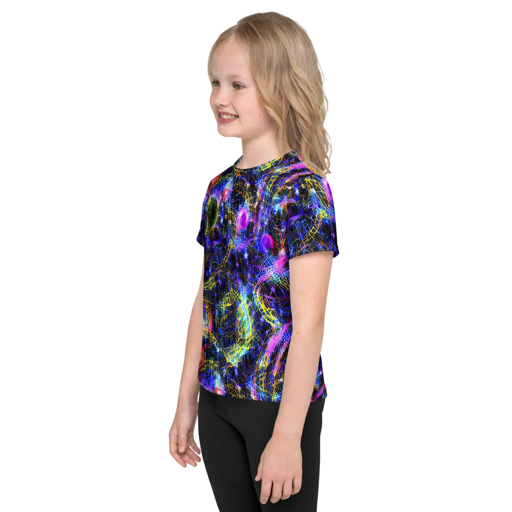 Prismatic Wilds on Kids Crew Neck T-Shirt — Left