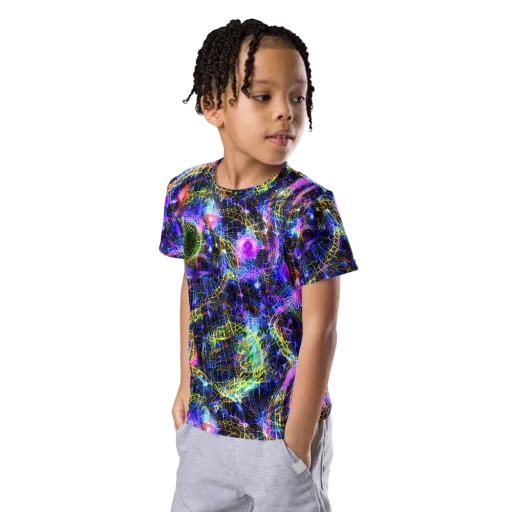 Prismatic Wilds on a Kids Crew Neck T-Shirt