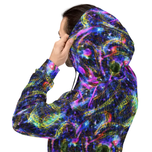 Prismatic Wilds on a Hoodie