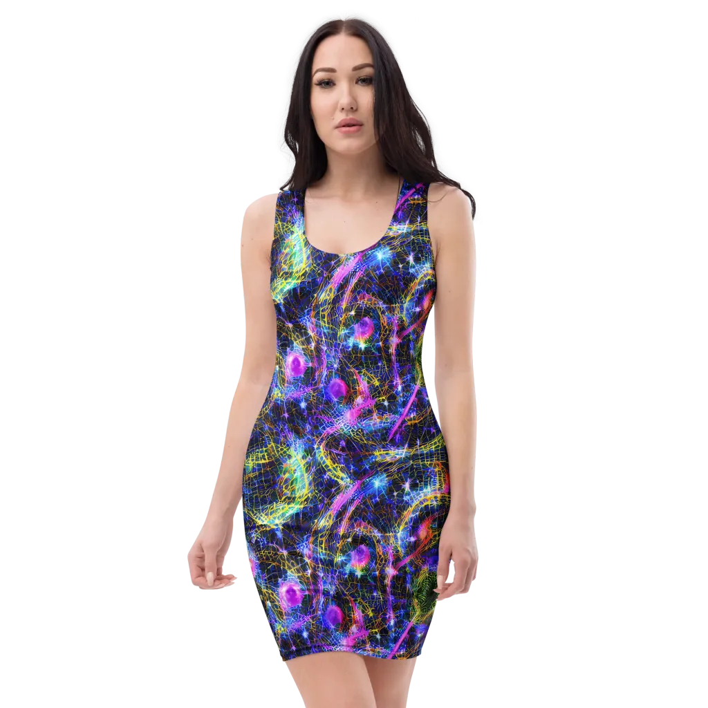 Prismatic Wilds on Bodycon Dress — Front