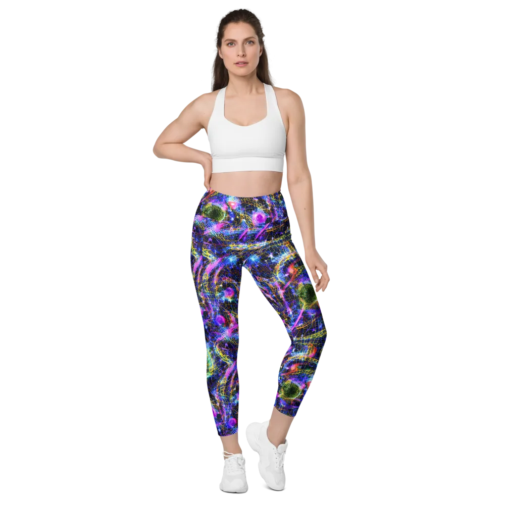 Prismatic Wilds on Leggings with Pockets — Front
