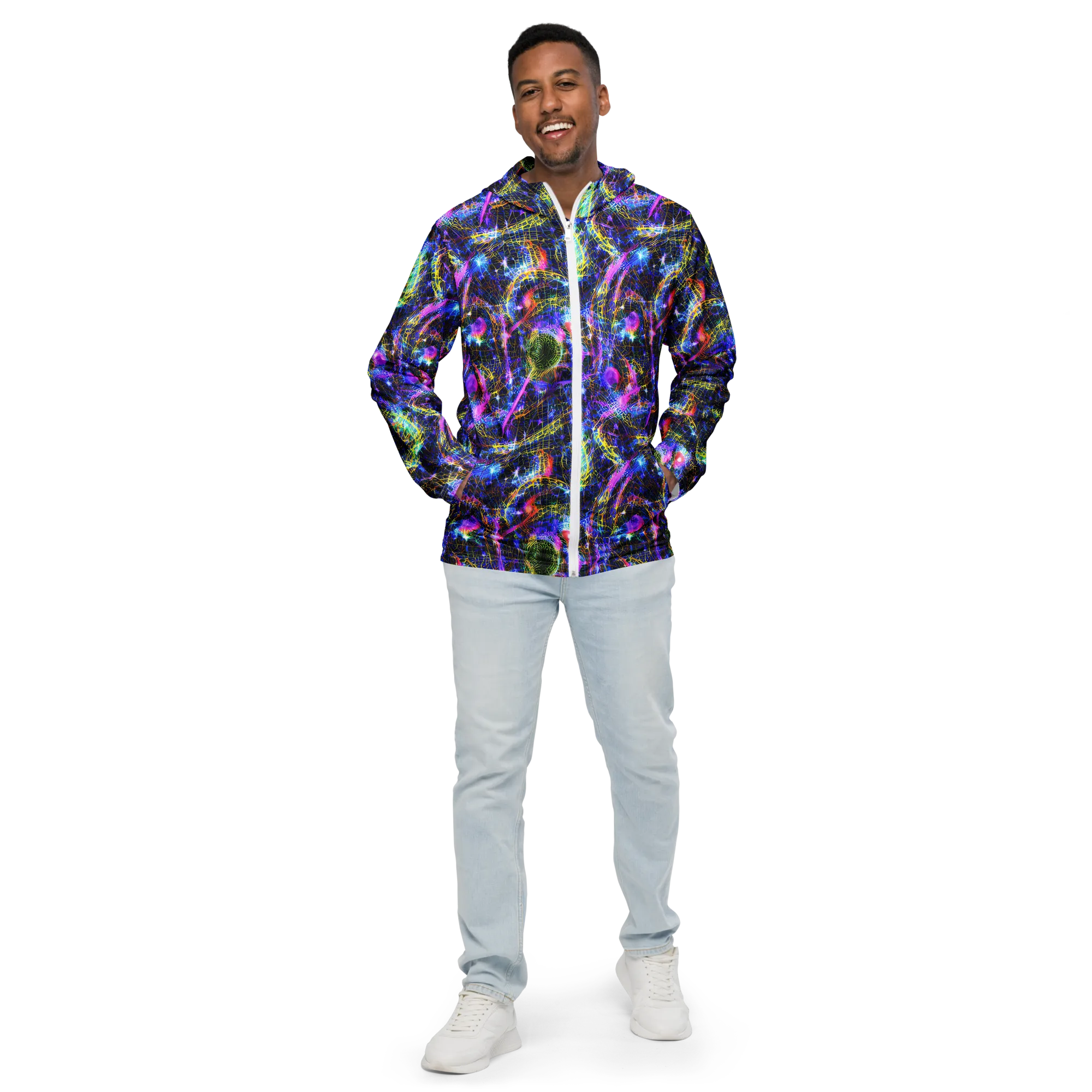 Prismatic Wilds on Men's Windbreaker — Front