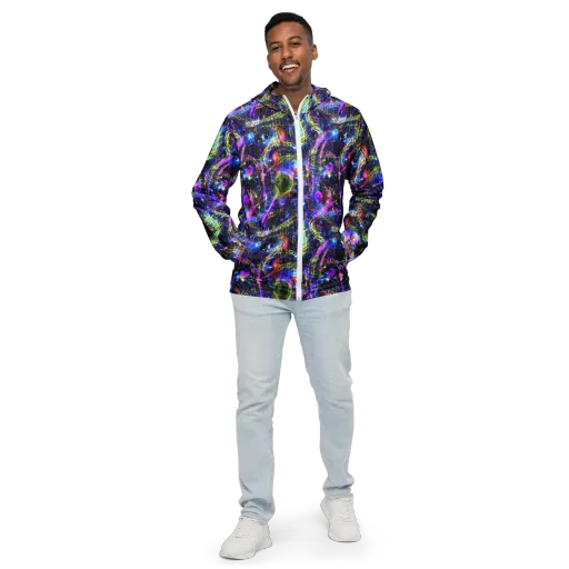 Prismatic Wilds on a Men's Windbreaker