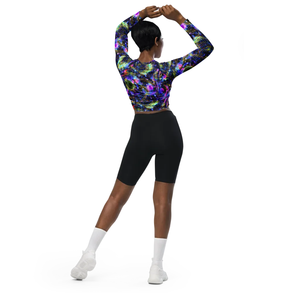 Prismatic Wilds on Long Sleeve Crop Top — Back