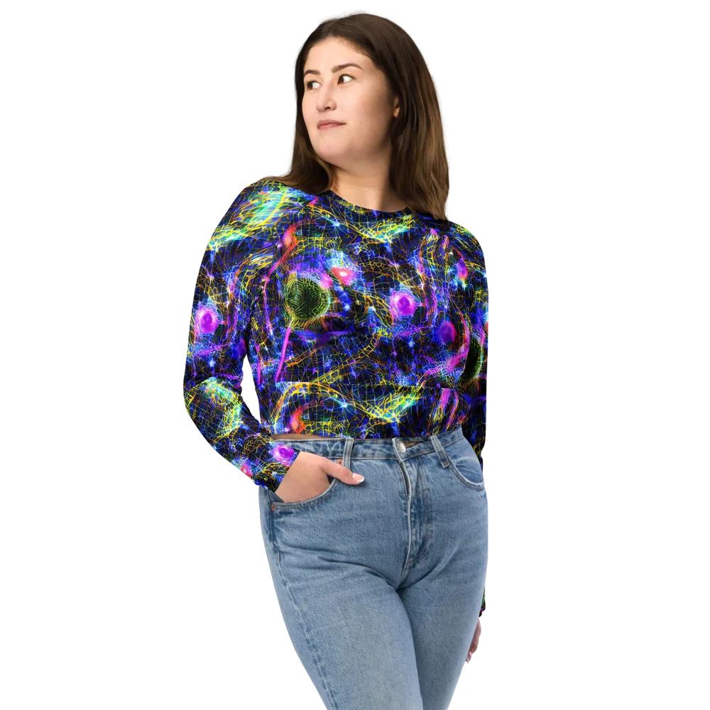 Prismatic Wilds on Long Sleeve Crop Top — Front