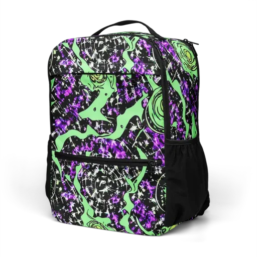Neon Ink Garden on a Utility Backpack