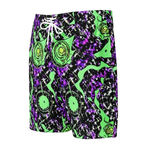 Neon Ink Garden on a Men's Board Shorts