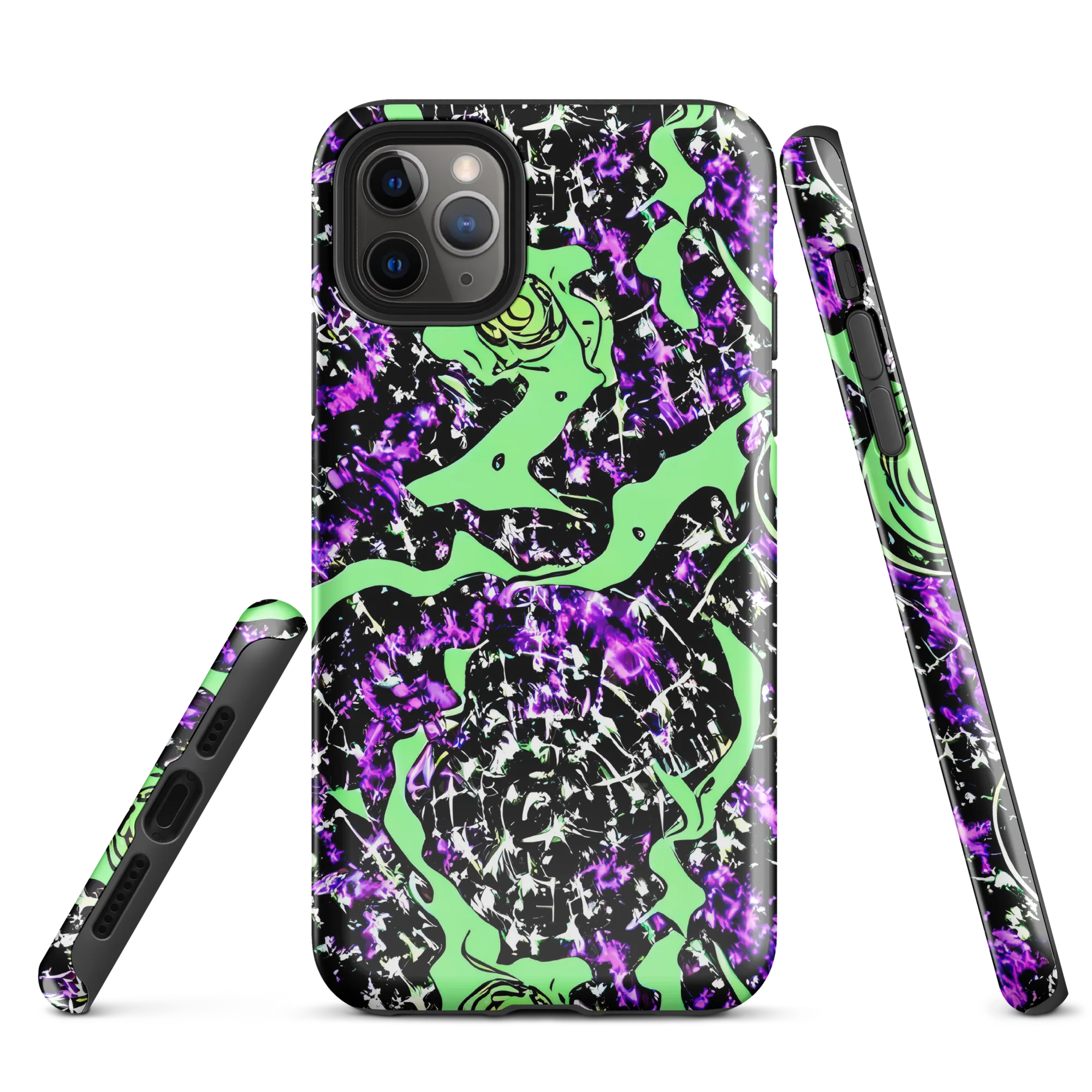 Neon Ink Garden on Tough Case for iPhone® — Front