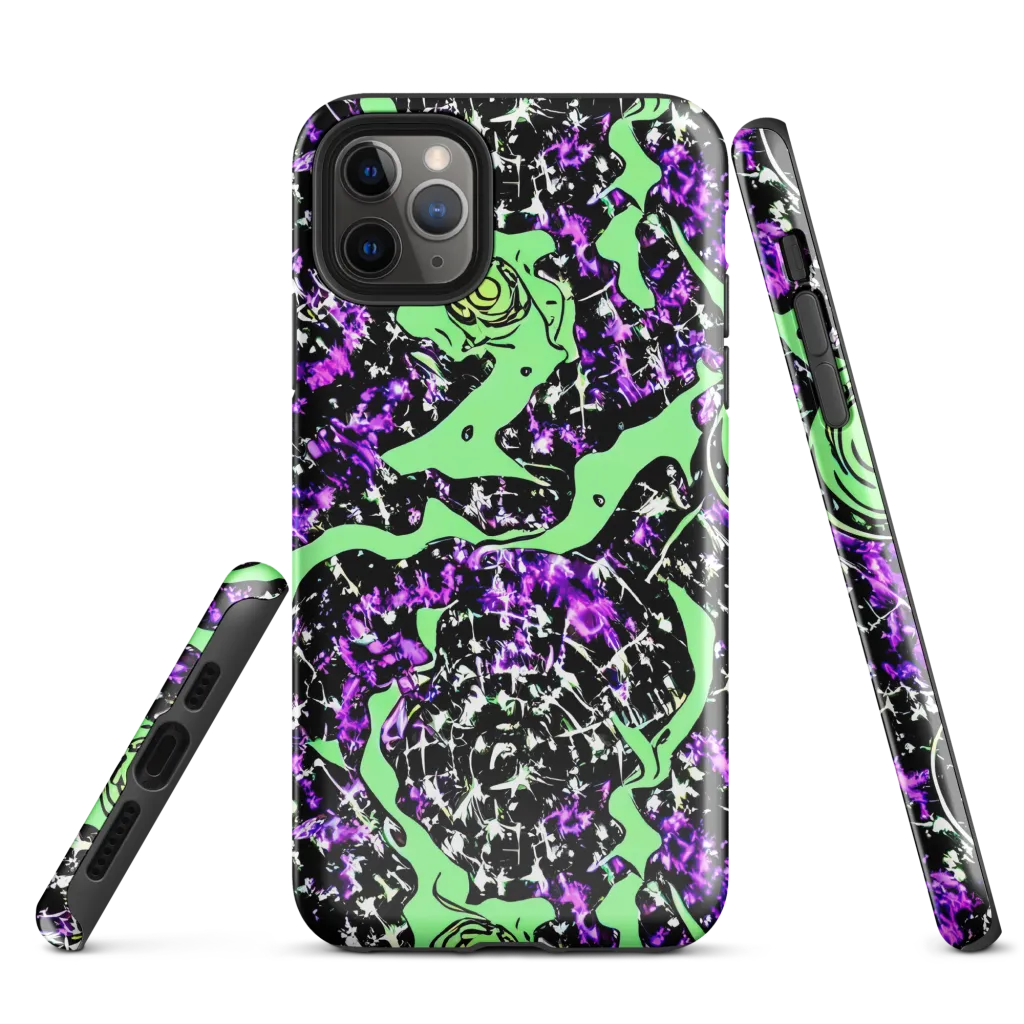 Neon Ink Garden on Tough Case for iPhone® — Front