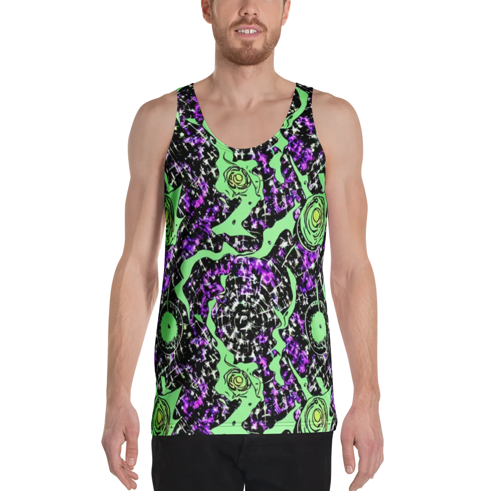 Neon Ink Garden on Men's Tank Top — Front