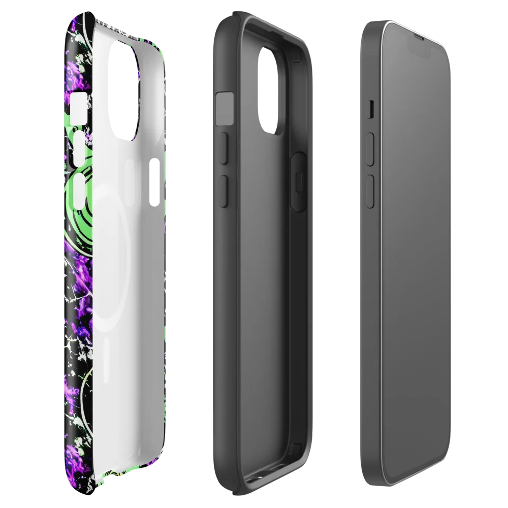 Neon Ink Garden on MagSafe Tough Case for iPhone® — Front