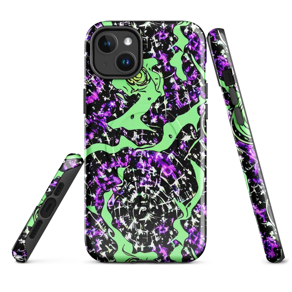 Neon Ink Garden on MagSafe Tough Case for iPhone® — Front