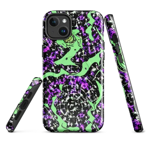 Neon Ink Garden on a MagSafe Tough Case for iPhone®