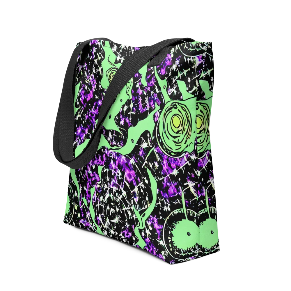 Neon Ink Garden on Tote Bag — Front