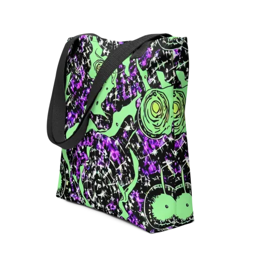 Neon Ink Garden on a Tote Bag