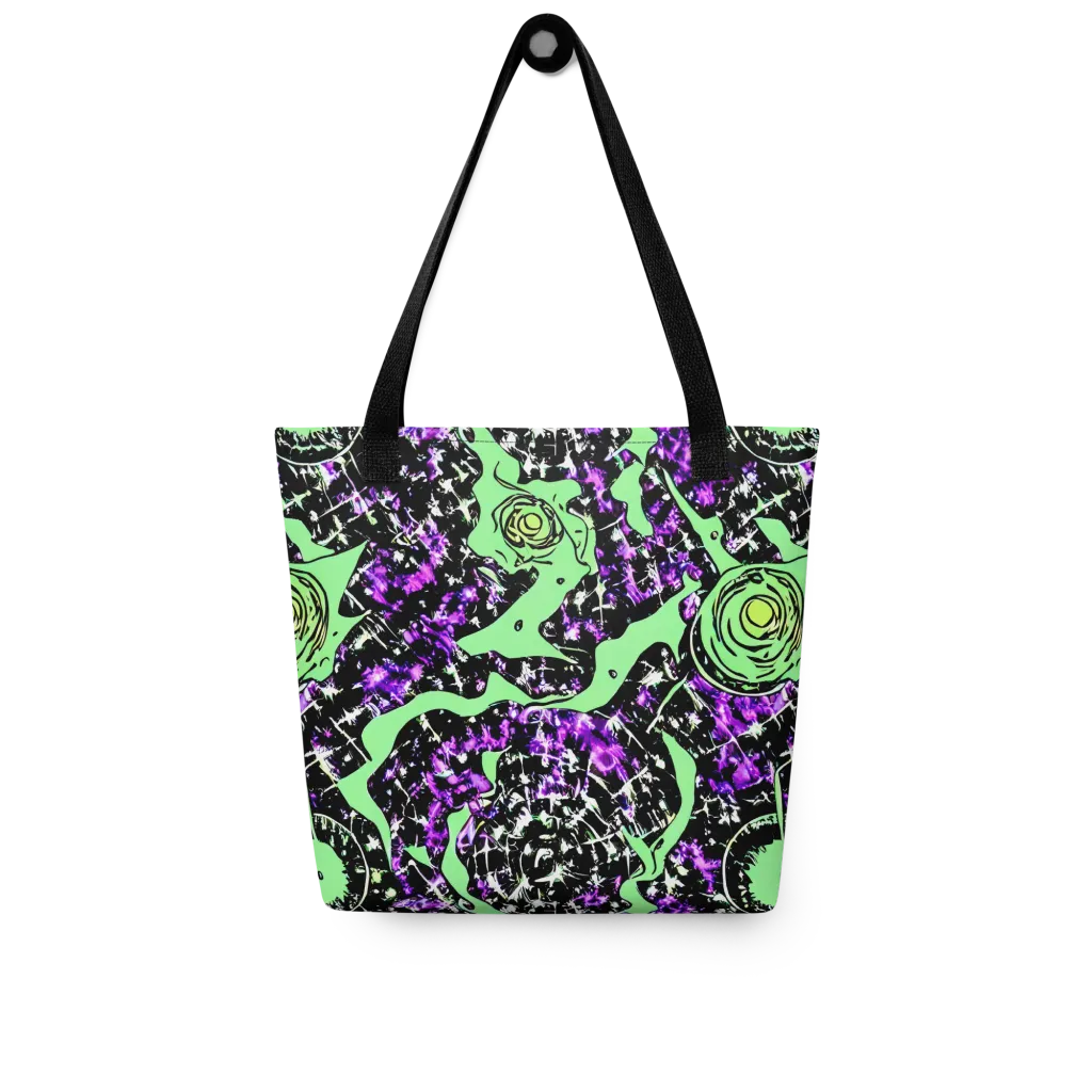 Neon Ink Garden on Tote Bag — Front