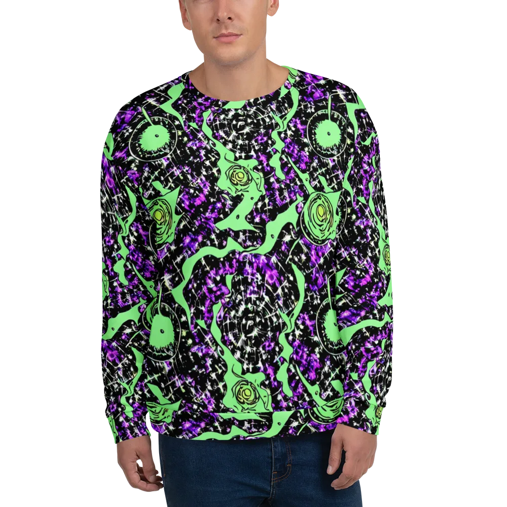 Neon Ink Garden on Sweatshirt — Front