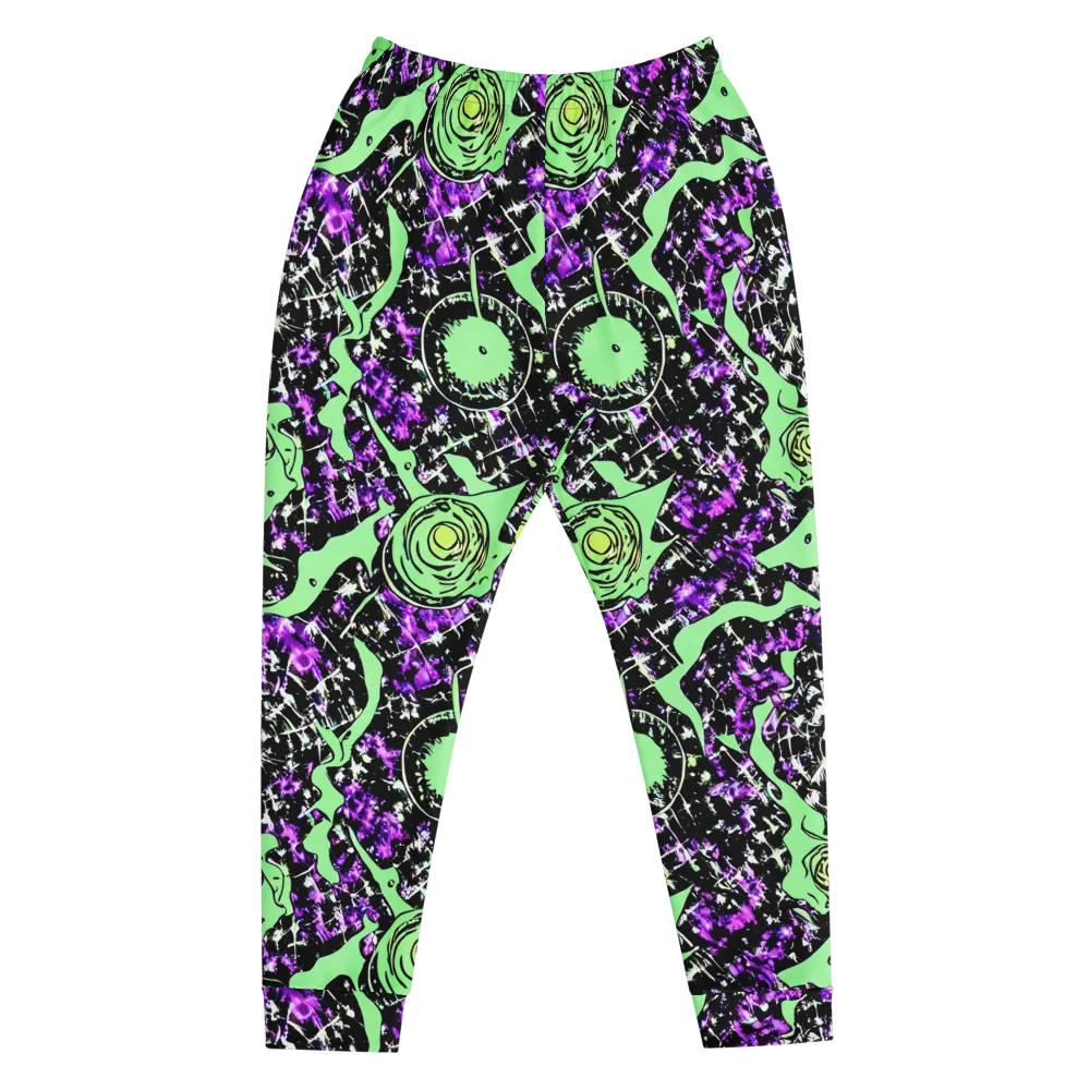 Neon Ink Garden on Men's Joggers — Front